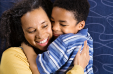 Family Mom and Son hug Family Mental Health Support Group in Boston